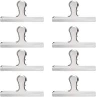 🔒 mingta 4-3/4 inches stainless steel food bag clips (8-pack): secure and durable sealing clips for freshness логотип