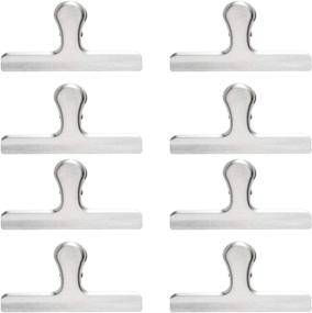 img 2 attached to 🔒 MingTa 4-3/4 Inches Stainless Steel Food Bag Clips (8-Pack): Secure and Durable Sealing Clips for Freshness