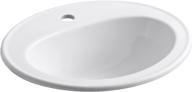 💦 kohler k-2196-1-0 pennington self-rimming bathroom sink, white, 1.38 inch logo