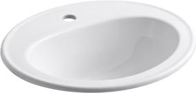 img 3 attached to 💦 KOHLER K-2196-1-0 Pennington Self-Rimming Bathroom Sink, White, 1.38 Inch