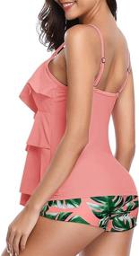 img 2 attached to Venetian Women's Clothing: Tankini Swimsuit with Flounce Swimwear