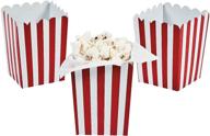 🍿 mini red striped popcorn boxes (24 pieces) - perfect party supplies for snack serving logo