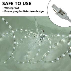 img 3 attached to Versatile LED Rope Lights: 50ft Waterproof Daylight-White for Outdoor Use - Connectable, Cuttable, and Bright Lighting Ideal for Deck, Patio, Camping, Christmas Decor