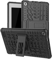 🔥 maomi kindle fire 7 case 2019/2017: heavy duty kickstand cover - 9th/7th gen (black) logo