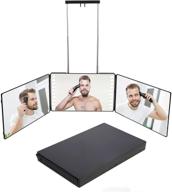 🪞 versatile 3 way mirror with led light: portable, adjustable & perfect for self hair cutting, shaving, styling - ideal gift for men, him, husband, dad, boyfriend logo