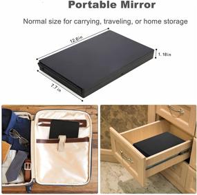 img 1 attached to 🪞 Versatile 3 Way Mirror with LED Light: Portable, Adjustable & Perfect for Self Hair Cutting, Shaving, Styling - Ideal Gift for Men, Him, Husband, Dad, Boyfriend