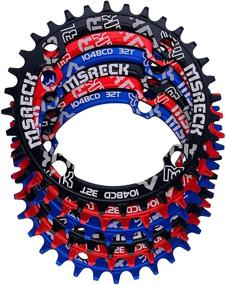 img 1 attached to 🚴 MSRECK Round Oval Chainring 104 BCD - 32T, 34T, 36T, 38T - Narrow Wide Single Chainring for Road Bikes, Mountain Bikes, BMX and MTB Bicycles