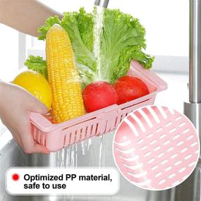 img 1 attached to 🧺 4 Pack Retractable Fridge Drawer Organizer - Unique Design Pull Out Bins - Small Size, FIT FOR Under 0.5'' Fridge Shelf - Efficient Fridge Storage Solution