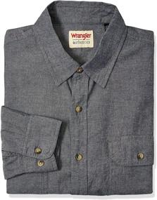 img 4 attached to Классический рукав Wrangler Authentics Chambray