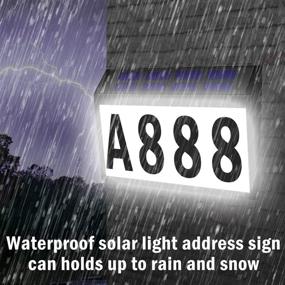 img 2 attached to 🏠 Solar-Powered Lighted House Numbers Sign - T-SUNUS Waterproof LED Address Plaque for Houses, Mailbox, Street Yard