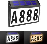 🏠 solar-powered lighted house numbers sign - t-sunus waterproof led address plaque for houses, mailbox, street yard логотип