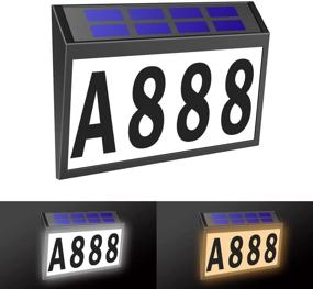 img 4 attached to 🏠 Solar-Powered Lighted House Numbers Sign - T-SUNUS Waterproof LED Address Plaque for Houses, Mailbox, Street Yard