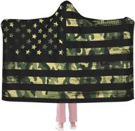 american anti pilling wearable hoodie plush blankets logo