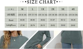 img 1 attached to 👚 Stay Comfy and Stylish: PLMOKEN Plus Size Sweatshirts for Women in Long Sleeve Round Neck - Perfect Tunic Tops for Leggings (M-4XL)