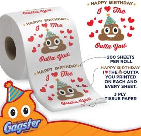 img 1 attached to 🧻 Toilet Paper Roll - Funny Birthday Present - Romantic 3 Ply Tissue - Unique Men's Gag Gift Idea - I Love You, Poop and All! - Funny Bathroom Novelty Joke - Image on Every Sheet