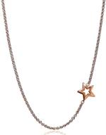 ⭐️ polished sterling silver open star sideways chain necklace - 16" + extender logo