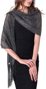 img 4 attached to 👰 MissShorthair Metallic Champagne Women's Scarves & Wraps: Perfect Accessories for Wedding Evening