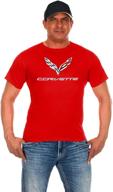🖤 black, gray & red men's chevy corvette c7 crew neck t-shirt by jh design group logo