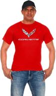 🖤 black, gray & red men's chevy corvette c7 crew neck t-shirt by jh design group логотип