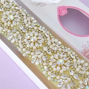 img 1 attached to Pardecor Wedding Sash Rhinestone Applique