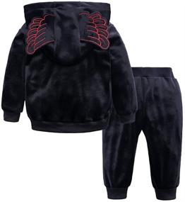 img 3 attached to Cute Ear Hooded Fleece Pullover and Pants Outfits Set for Baby Boys and Girls, by Kids Tales