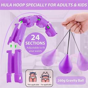 img 1 attached to 💪 LONEA Smart Weighted Hula Hoop: Detachable, Adjustable Size for Fun Exercise - Adults & Children