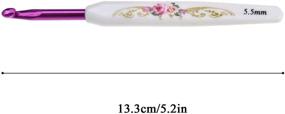 img 2 attached to Coopay Ultra Comfortable Crochet Hook Set: Ergonomic Handle Kit with Pink Print, Ideal for Knitting & Crochet Enthusiasts, Perfect for Beginners and Experienced Crafters, Pink