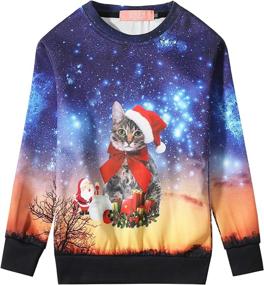 img 4 attached to 🎄 Eye-Catching SSR Big Girls' Xmas Crewneck Pullover: Hilarious Ugly Christmas Sweatshirt