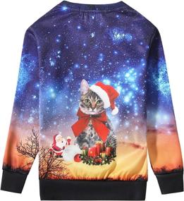 img 3 attached to 🎄 Eye-Catching SSR Big Girls' Xmas Crewneck Pullover: Hilarious Ugly Christmas Sweatshirt