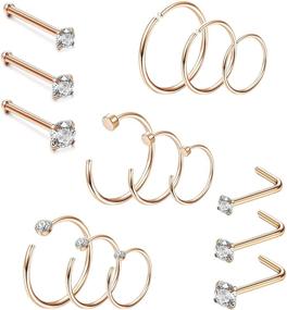 img 4 attached to Jstyle Stainless L Shape Piercing Jewelry Women's Jewelry