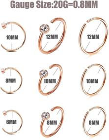 img 3 attached to Jstyle Stainless L Shape Piercing Jewelry Women's Jewelry