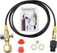 soda maker co2 tank cylinder adapter with high-pressure hose - upgrade cga320 to tr21-4 with gauge, bleed valve & 60 inch connector - compatible with soda club logo