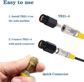 img 1 attached to Soda Maker Co2 Tank Cylinder Adapter with High-Pressure Hose - Upgrade CGA320 to TR21-4 with Gauge, Bleed Valve & 60 inch Connector - Compatible with Soda Club
