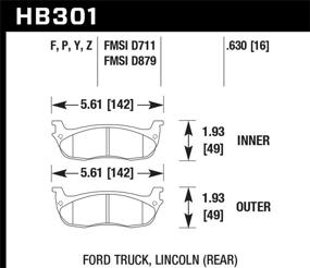 img 1 attached to 🚁 Тормозная колодка Hawk Performance HB301Y.630 LTS: непревзойденная производительность и долговечность