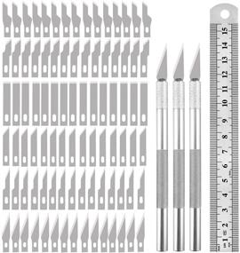 img 4 attached to ✂️ 90-Piece Precision Craft Knife Set for DIY Artwork, Cutting, Models, Scrapbook