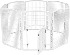 img 2 attached to 8-Panel Pet Playpen with Door by IRIS USA - 34-Inch Exercise Dog Pen