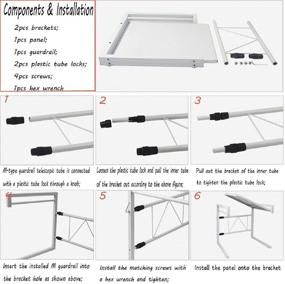 img 1 attached to 🔥 Maximize Your Kitchen Space with the Metal Microwave Oven Rack Toaster Stand Shelf: Expandable Storage Counter Space Saver Cabinet Organizer, Spice Holder, & More! Easy-to-Install with 3 Hooks, Black Stainless Steel Design, and Impressive 60lbs Weight Capacity.