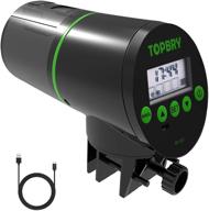 🐠 upgraded topbry automatic digital fish turtle feeder for aquarium and fish tank - usb rechargeable timer fish food dispenser logo