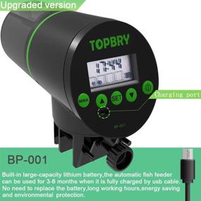img 1 attached to 🐠 Upgraded TOPBRY Automatic Digital Fish Turtle Feeder for Aquarium and Fish Tank - USB Rechargeable Timer Fish Food Dispenser