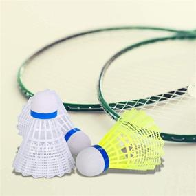 img 2 attached to 🏸 ZZICEN Nylon Badminton Shuttlecocks - Pack of 24, High Speed Plastic Birdies for Indoor and Outdoor Sports