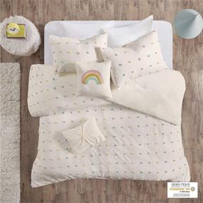 img 1 attached to 🛏️ Urban Habitat Kids Callie Comforter: Vibrant Cotton Jacquard Weave Bedding Set with Colorful Pom Accents - Perfect for Shabby Chic Teen Bedroom Decor, All Season Cozy Twin Size, Multi 4 Piece