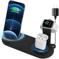 ankuy wireless charging station 3 in 1 for apple products - compatible with apple watch se 6 5 4 3 2, airpods pro/2, iphone 12/11/pro max/x/xs/xr/8 plus - qi fast charger stand dock, supports multiple devices logo