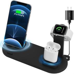 img 4 attached to ANKUY Wireless Charging Station 3 in 1 for Apple Products - Compatible with Apple Watch SE 6 5 4 3 2, AirPods Pro/2, iPhone 12/11/Pro Max/X/XS/XR/8 Plus - QI Fast Charger Stand Dock, Supports Multiple Devices