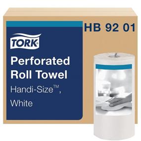 img 4 attached to 📦 Tork Handi-Size Perforated Paper Towel - White, Universal (2-Ply) - Case of 30 Rolls (3,600 Towels)