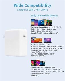 img 2 attached to BDSCALES 61W USB-C Charger for Mac Book Pro & New Air 13 inch 2020-2018 + 6.6ft USB C to C Cord