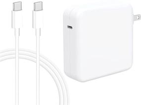 img 4 attached to Зарядное устройство BDSCALES 61W USB-C для Mac Book Pro и New Air 13 дюймов 2020-2018 + USB-кабель C к C длиной 6,6 фута