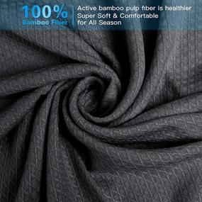 img 1 attached to 🌿 Bamboo Cooling Blanket - AmyHomie: Perfect for Hot Sleepers, Lightweight & Absorbs Heat, Ideal for Adults, Children & Babies on Warm Nights (Dark Gray, 79×91in)