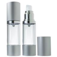 airless pump bottle refillable container logo