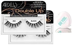 img 4 attached to 👁️ Ardell Professional DOUBLE UP Lashes, 2-Pack: Enhance Your Eyes with Sleek Compact Mirror & 202 Black (2-Pack)