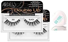 img 3 attached to 👁️ Ardell Professional DOUBLE UP Lashes, 2-Pack: Enhance Your Eyes with Sleek Compact Mirror & 202 Black (2-Pack)